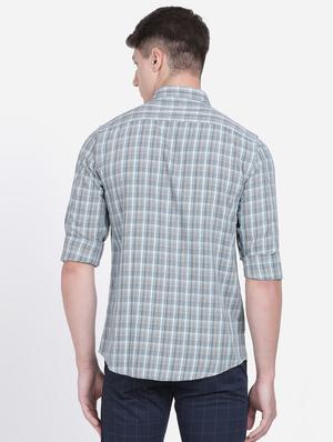 blue checkered casual shirt - 17568037 - Standard Image - 3