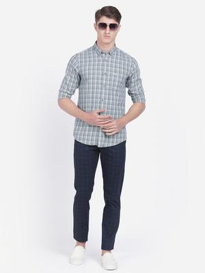 blue checkered casual shirt - 17568037 - Standard Image - 4
