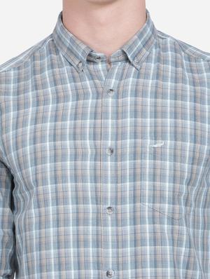 blue checkered casual shirt - 17568037 - Standard Image - 5