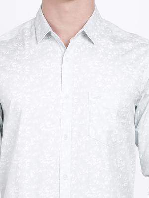 white floral casual shirt - 17568051 - Standard Image - 5