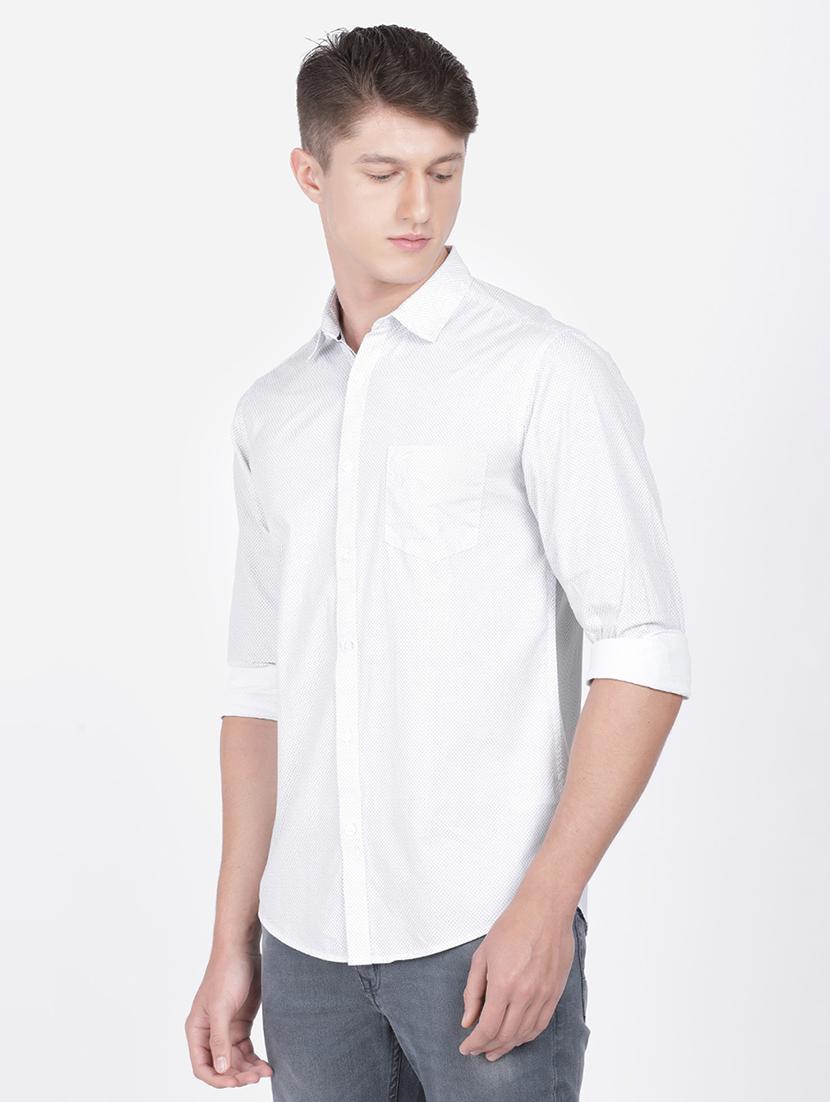 white solid casual shirt - 17568088 - Zoom Image - 2