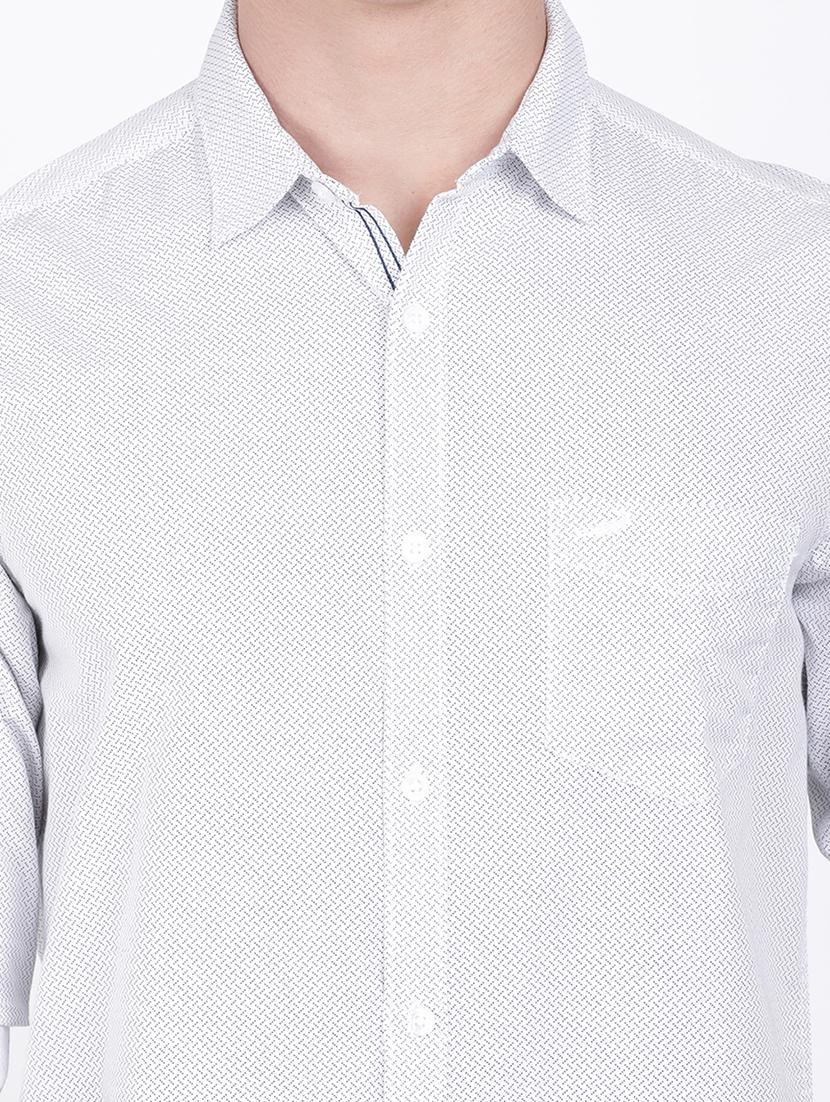 white solid casual shirt - 17568088 - Zoom Image - 5