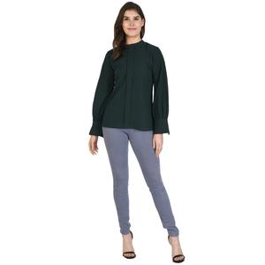 crew neck solid top - 17568112 - Standard Image - 5