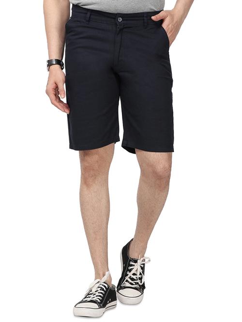 navy blue plain bermuda shorts - 17568120 - Standard Image - 1