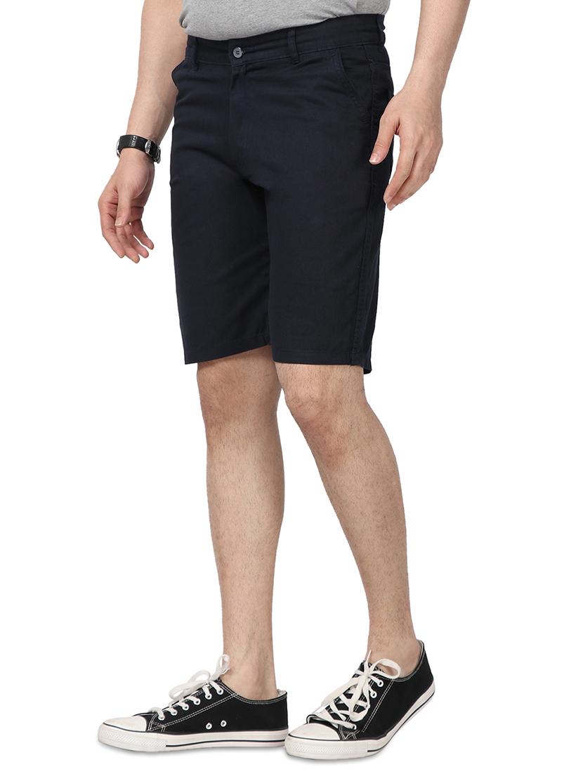 navy blue plain bermuda shorts - 17568120 - Zoom Image - 2