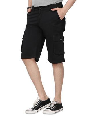 black solid cargo shorts - 17568126 - Standard Image - 2