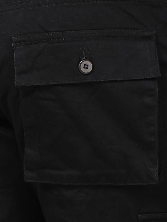 black solid cargo shorts - 17568126 - Zoom Image - 5