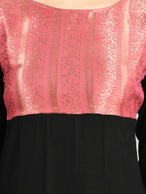 contrast yoke flared kurta - 17568167 - Standard Image - 4
