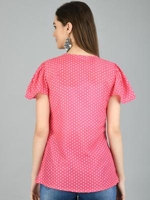 pink polyester regular top - 17568277 - Standard Image - 3
