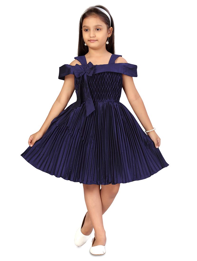 blue solid frock - 17568465 - Zoom Image - 1