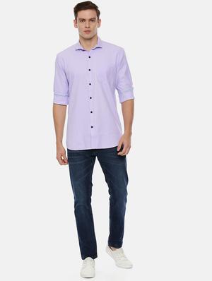 purple solid casual shirt - 17568604 - Standard Image - 4