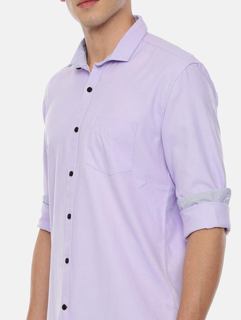 purple solid casual shirt - 17568604 - Zoom Image - 5