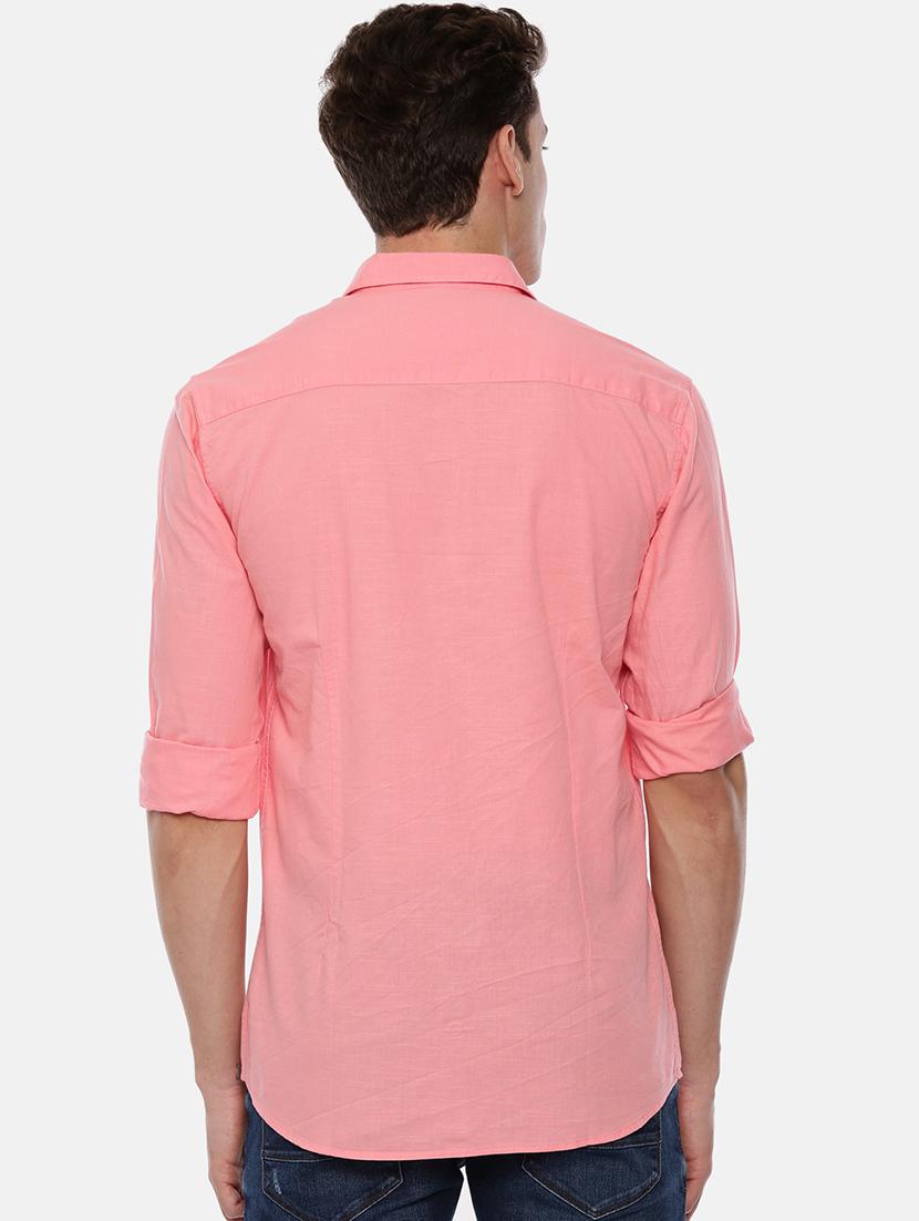 pink solid casual shirt - 17568605 - Zoom Image - 3