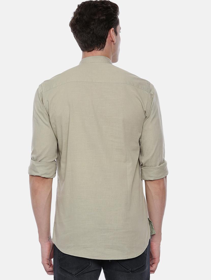 green solid casual shirt - 17568616 - Zoom Image - 3