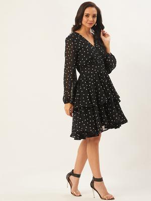 polka dot layered tiered dress - 17568651 - Standard Image - 2