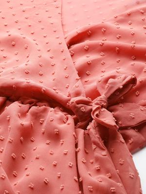 dobby detail wrap dress - 17568667 - Standard Image - 5