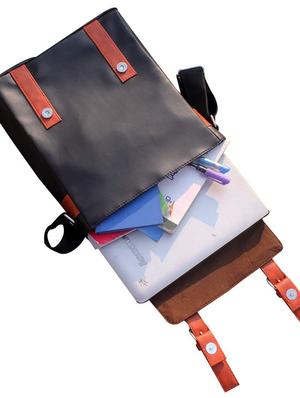 black leatherette (pu) messenger messengerbag - 17569041 - Standard Image - 3
