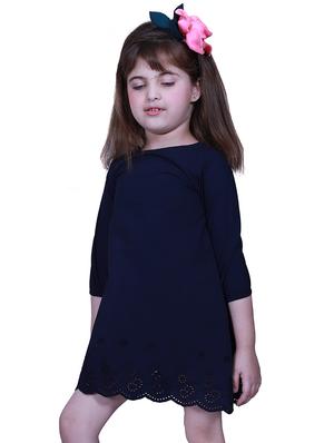 blue solid frock - 17569094 - Standard Image - 2