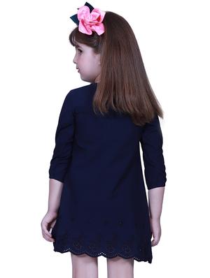 blue solid frock - 17569094 - Standard Image - 3