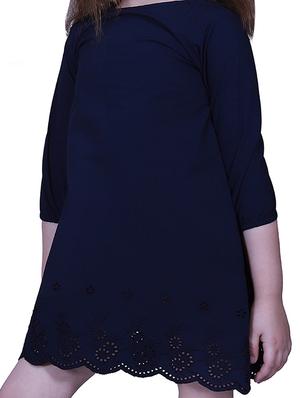 blue solid frock - 17569094 - Standard Image - 5