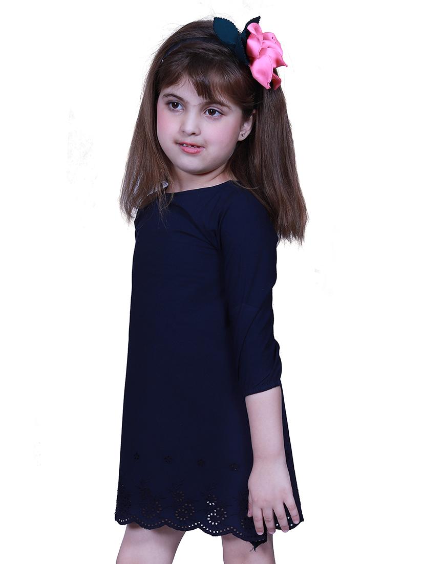 blue solid frock - 17569094 - Zoom Image - 1