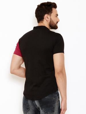 black color block casual shirt - 17569137 - Standard Image - 2