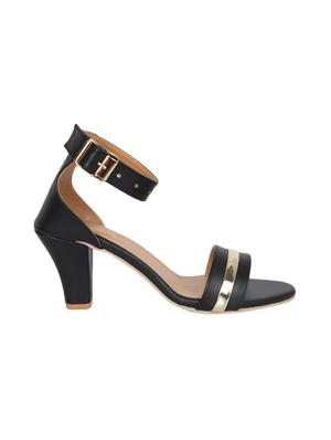 black synthetic ankle strap sandals - 17569507 - Standard Image - 2