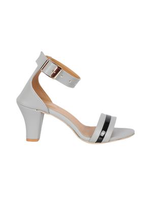 grey synthetic ankle strap sandals - 17569508 - Standard Image - 2