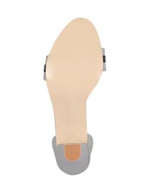 grey synthetic ankle strap sandals - 17569508 - Standard Image - 4