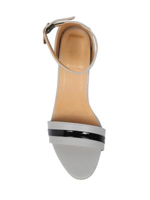 grey synthetic ankle strap sandals - 17569508 - Standard Image - 5