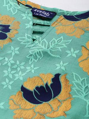 blue silk straight pant suits unstitched suit - 17569524 - Standard Image - 5