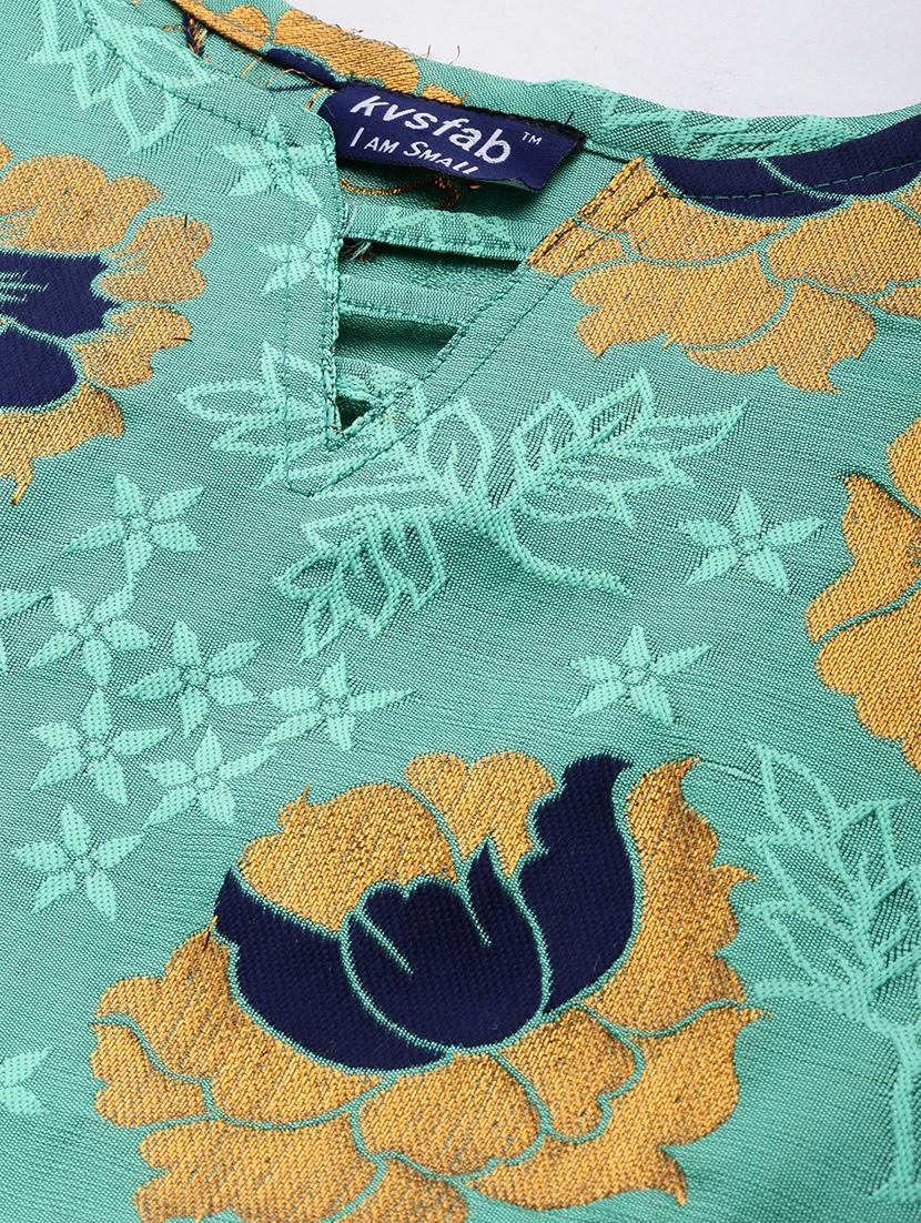 blue silk straight pant suits unstitched suit - 17569524 - Zoom Image - 5