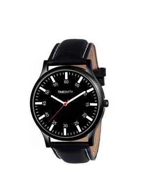 timesmith black leather black dial watch for men with free sunglasses ctc-014-wmg-002 - 17569802 - Standard Image - 2