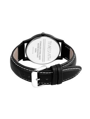 timesmith black leather black dial watch for men with free sunglasses ctc-014-wmg-002 - 17569802 - Standard Image - 4