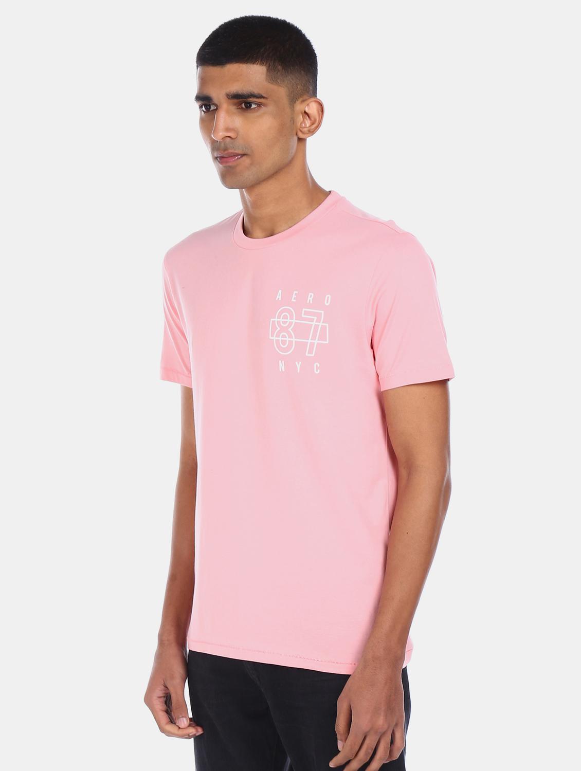 pink chest print t-shirt - 17569941 - Zoom Image - 2