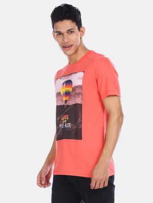 peach front print t-shirt - 17569981 - Standard Image - 2
