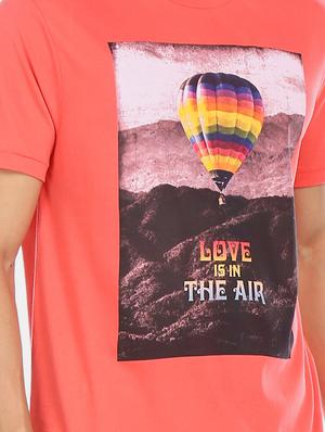 peach front print t-shirt - 17569981 - Standard Image - 5
