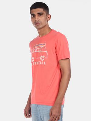 coral chest print t-shirt - 17569986 - Standard Image - 2
