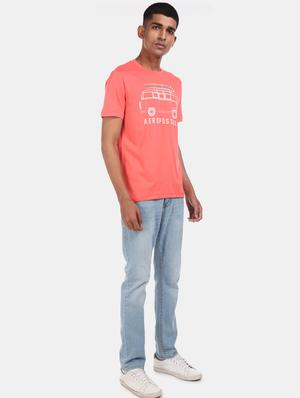 coral chest print t-shirt - 17569986 - Standard Image - 4
