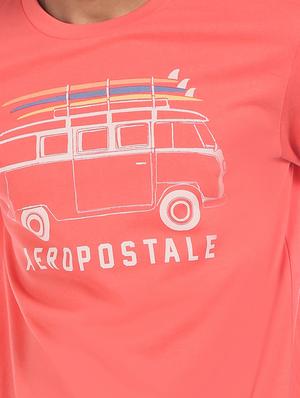 coral chest print t-shirt - 17569986 - Standard Image - 5