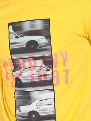 yellow front print t-shirt - 17570011 - Standard Image - 5