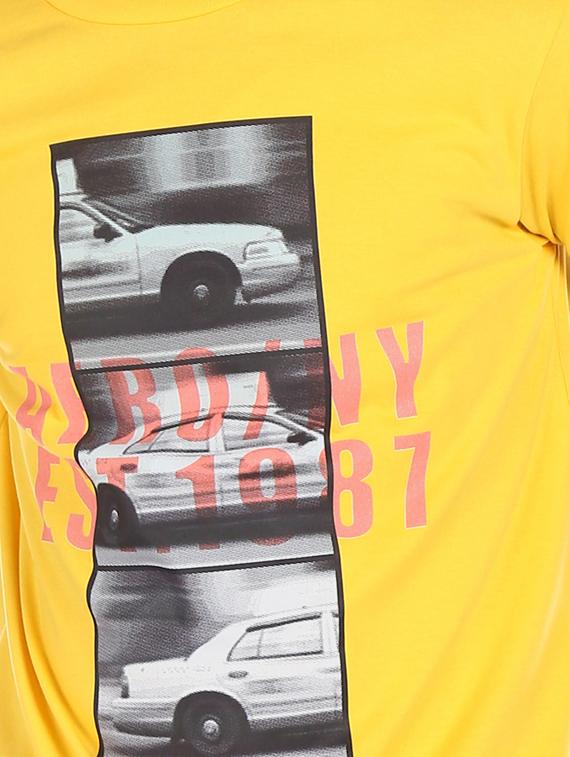 yellow front print t-shirt - 17570011 - Zoom Image - 5