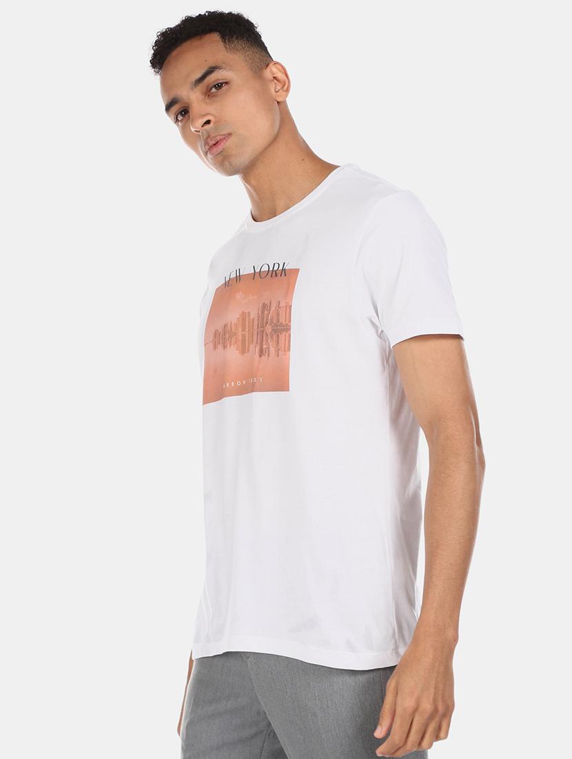 white printed t-shirt - 17570030 - Zoom Image - 1