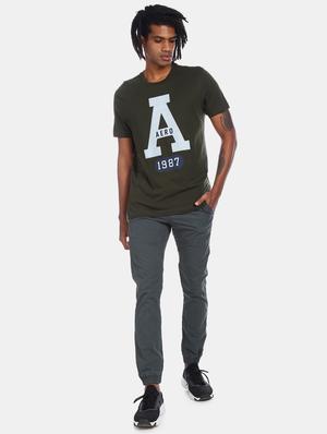 olive green front print t-shirt - 17570050 - Standard Image - 4