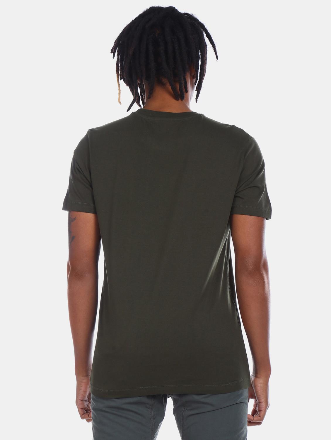 olive green front print t-shirt - 17570050 - Zoom Image - 3