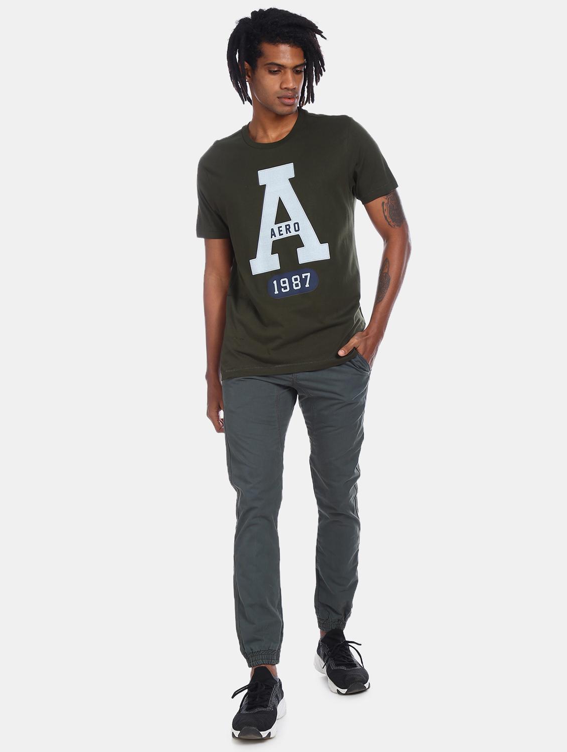 olive green front print t-shirt - 17570050 - Zoom Image - 4