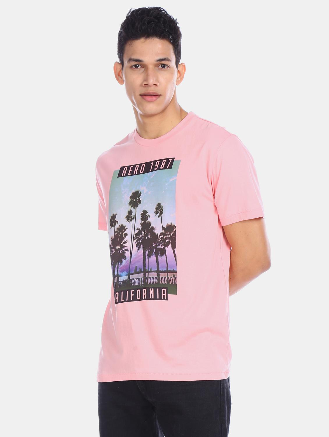 pink front print t-shirt - 17570061 - Zoom Image - 1