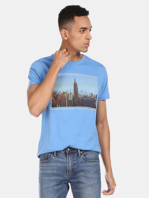 blue printed t-shirt - 17570066 - Very Small Image - 1