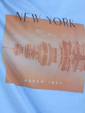blue printed t-shirt - 17570076 - Standard Image - 5