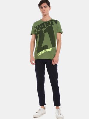 olive green printed t-shirt - 17570105 - Standard Image - 4